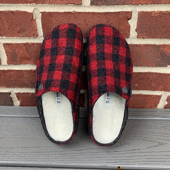 Birkenstock Zermatt Wool Felt Plaid Slipper 37 N - Picture 5 of 11